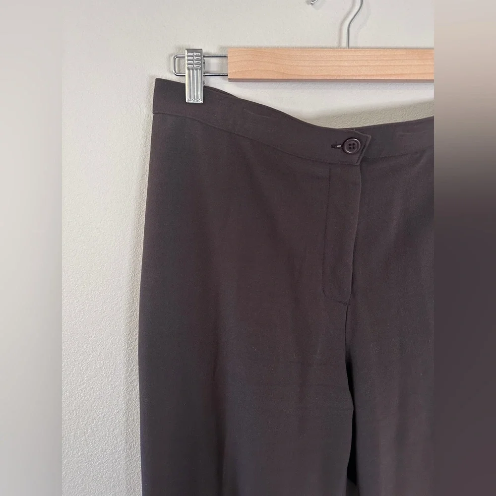 Vintage Y2K Solutions by Harve Benard women’s Classic Brown Trousers size 12 - Picture 2 of 4